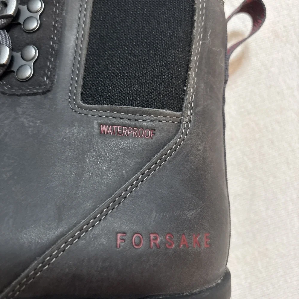 Forsake Davos High Gunmetal Grey Men's Waterproof Premium Leather‎ Boot Size 10